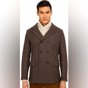Billy Reid Bond Peacoat in Brown - Small - NWT